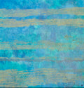 Large abstract blue painting by Janet Besançon made with French natural pigments and sand collected on Gumbaynggirr Country, inspired by shifting coastal dunes and the search for calm.