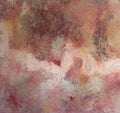 Knowledge in Mission, original abstract painting by Janet Besançon, Australian healing clay with natural pigments from Gumbaynggirr Country, France and Spain, inspired by cultural encounter and healing.